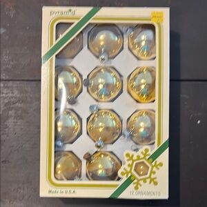 The Pyramid Collection Gold Holiday Ornaments